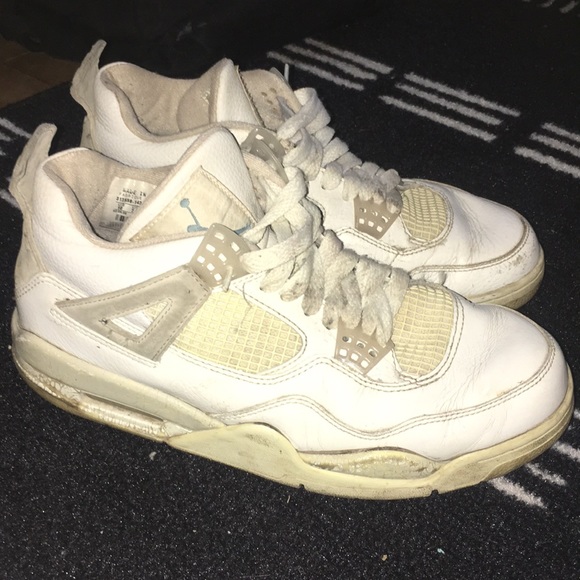 jordan 4s white and gold